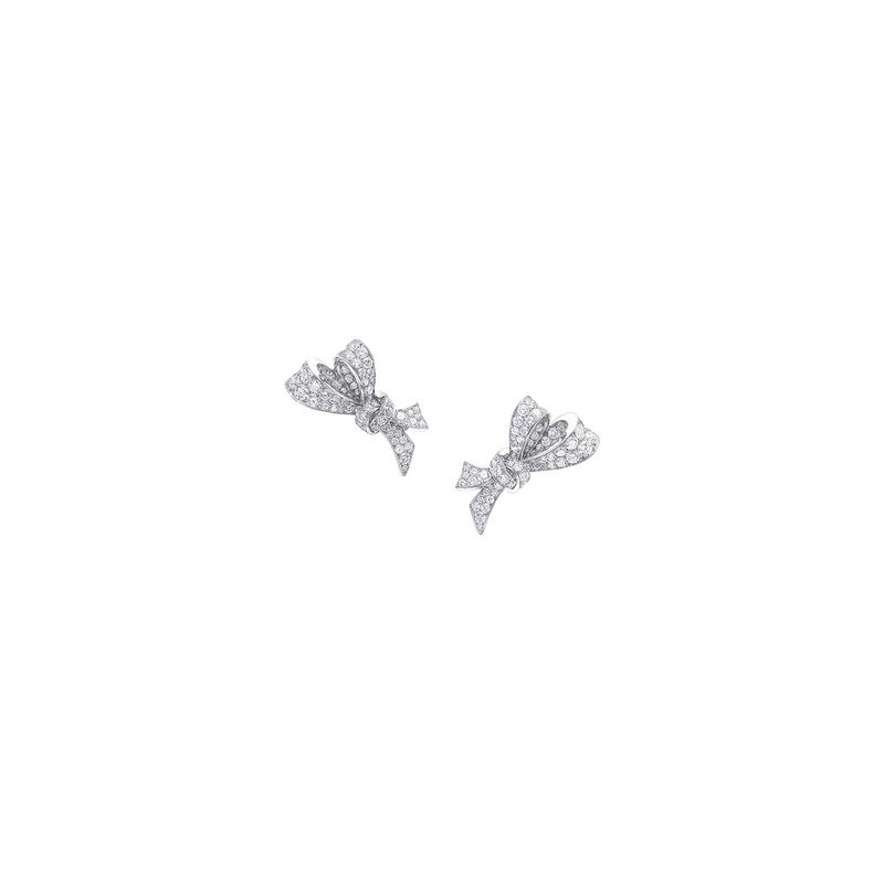 Tilda's Bow Collection Pavé Diamond Earrings