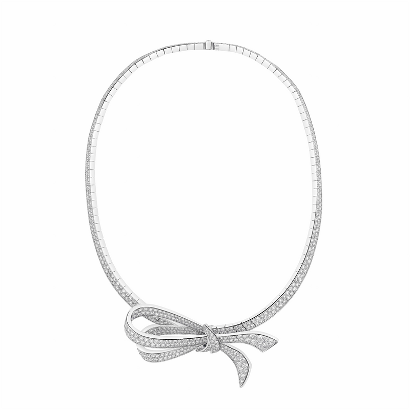 Tilda’s Bow Collection Round Diamond Necklace