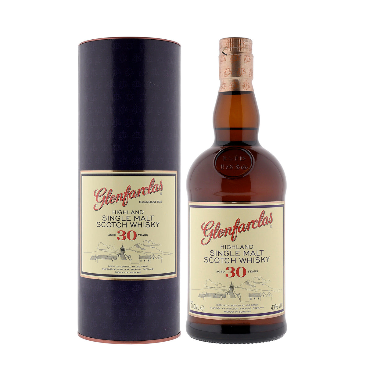 Glenfarclas  30 Year Old Single Malt Whisky 700ml w/cylinder