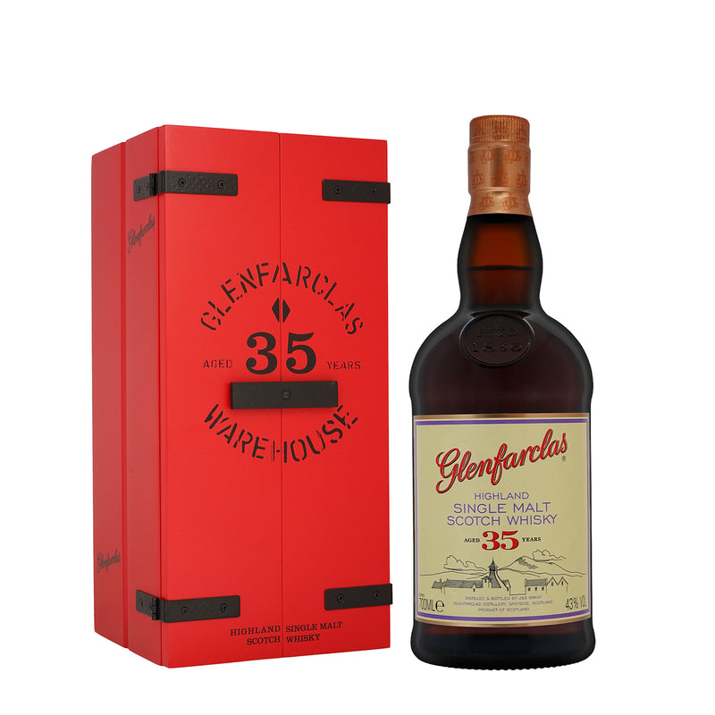 Glenfarclas  35 Year Old Single Malt Whisky 700ml Red Gift Box