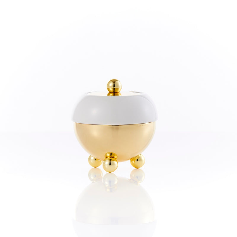 Jazz Gold Suagr Bowl in White