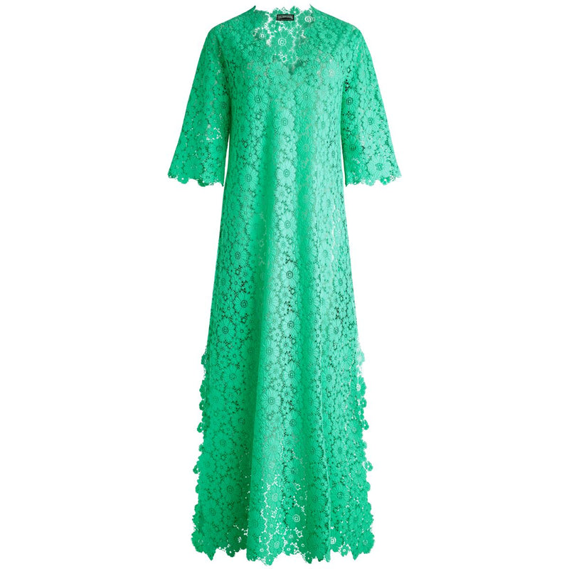Women Guipure Kaftan Flowers Lace