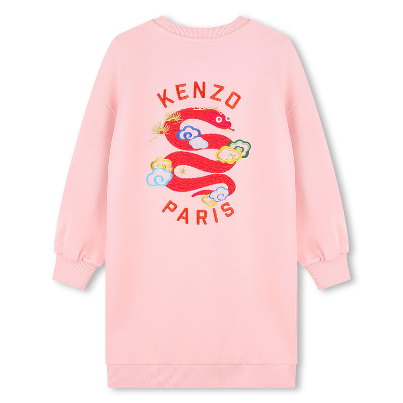 KENZO SNAKE EMBROIDERY FLEECE DRESS