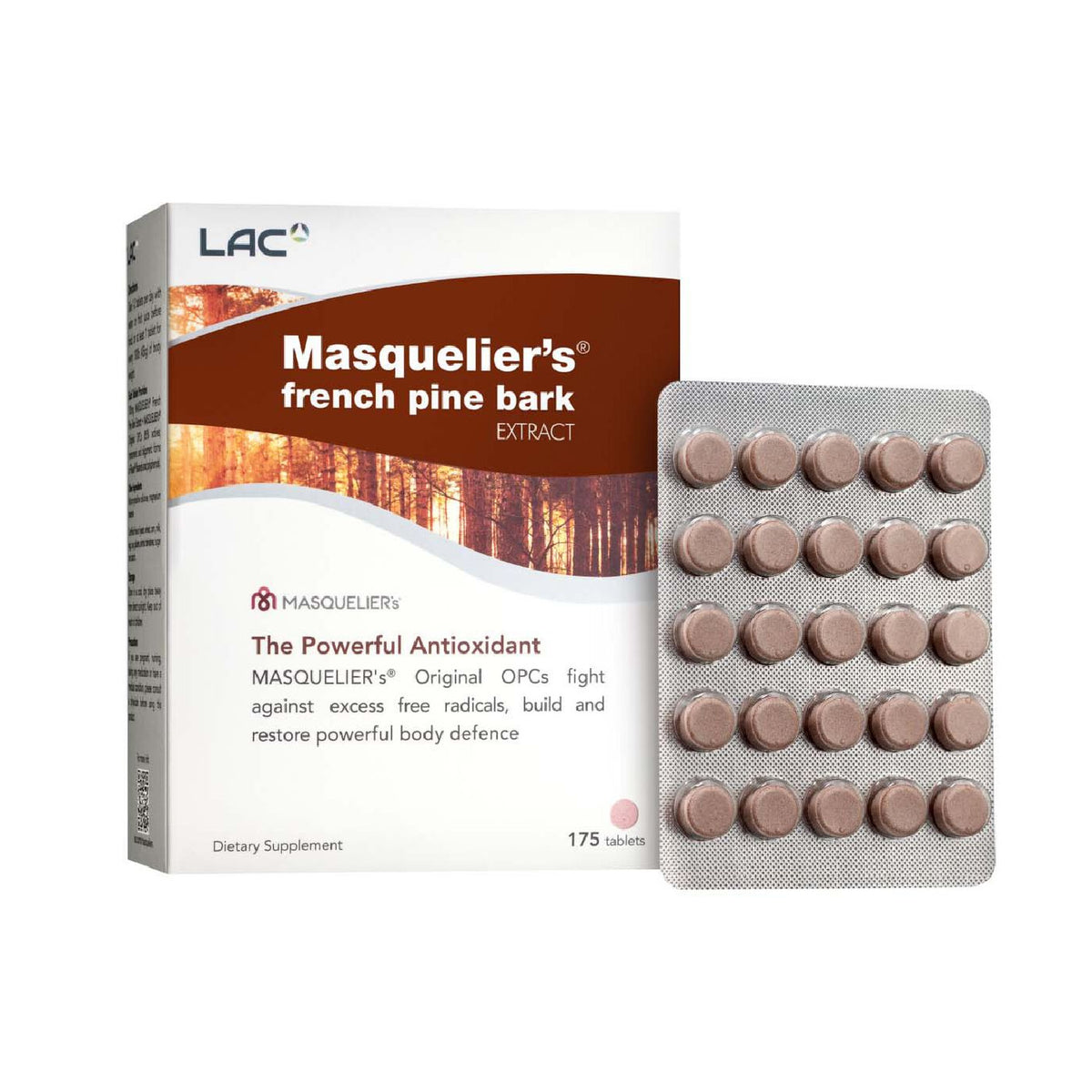 LAC Masquelier's® French Pine Bark Extract (175 vegitabs)