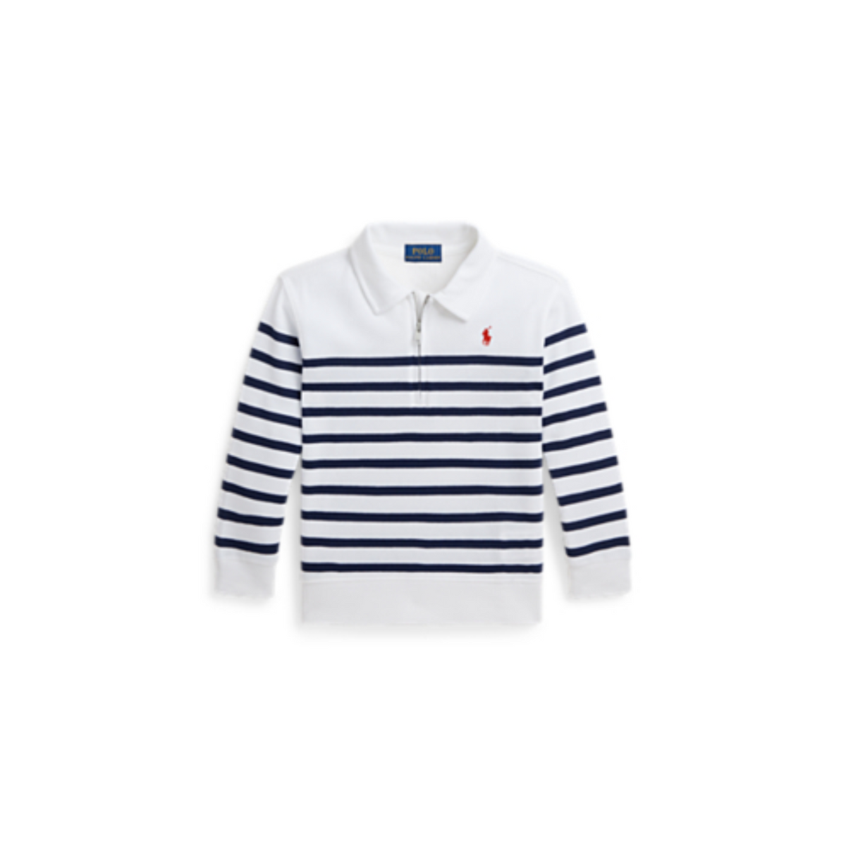 Striped Spa Terry Quarter-Zip Sweatshirt