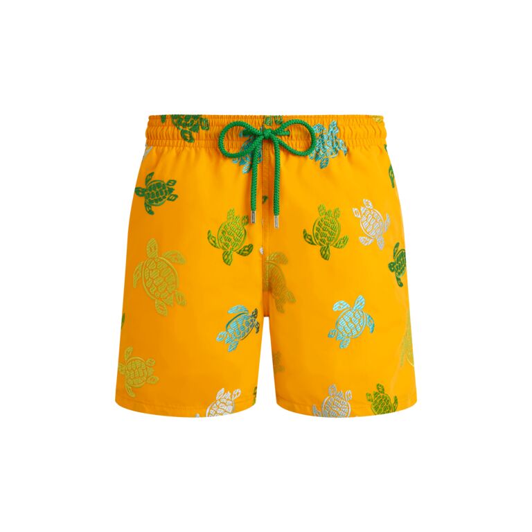 Men Swim Shorts Embroidered Tortue Multicolore