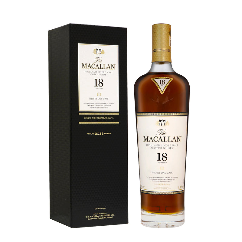 Macallan  18 Year Old Sherry Oak Annual Release 2023 Single Malt 700ml w/box