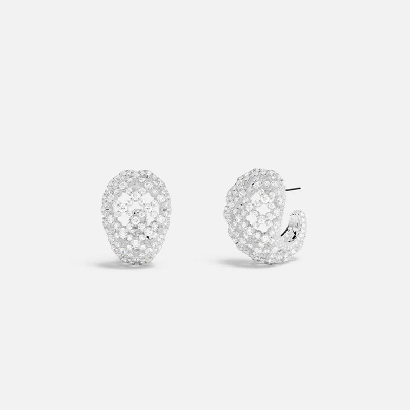 Maille Rivet Pavé Earrings Small