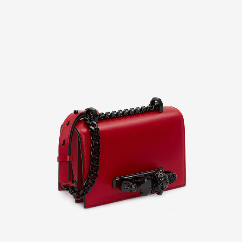 Mini Jewelled Satchel in Welsh Red