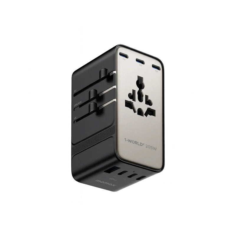 Momax 1-World 205W GaN 7-Port Dual AC Travel Adapter
