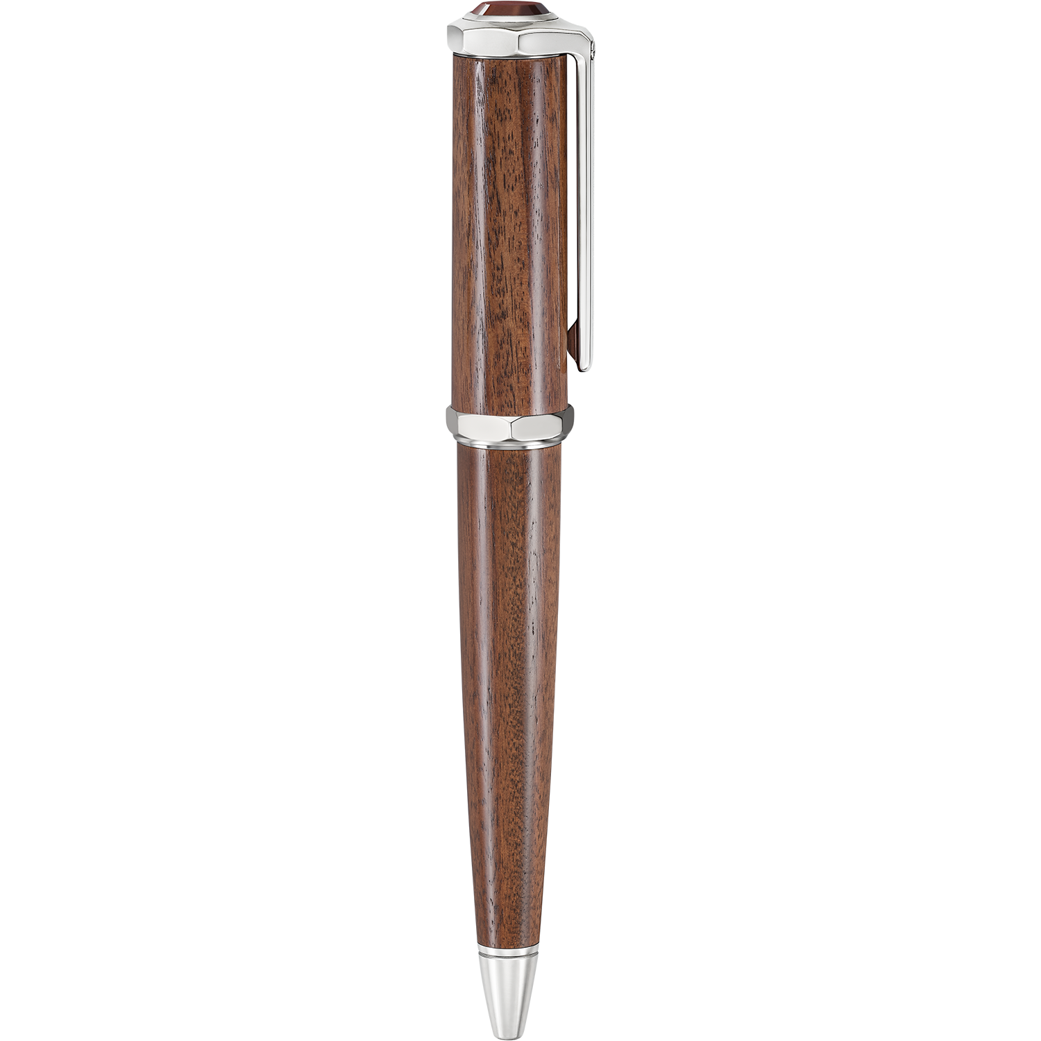 Santos-Dumont de Cartier Pen, Metal, Rosewood, Palladium Finish