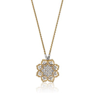 Pendant Rombi Y/W Gold Diamond