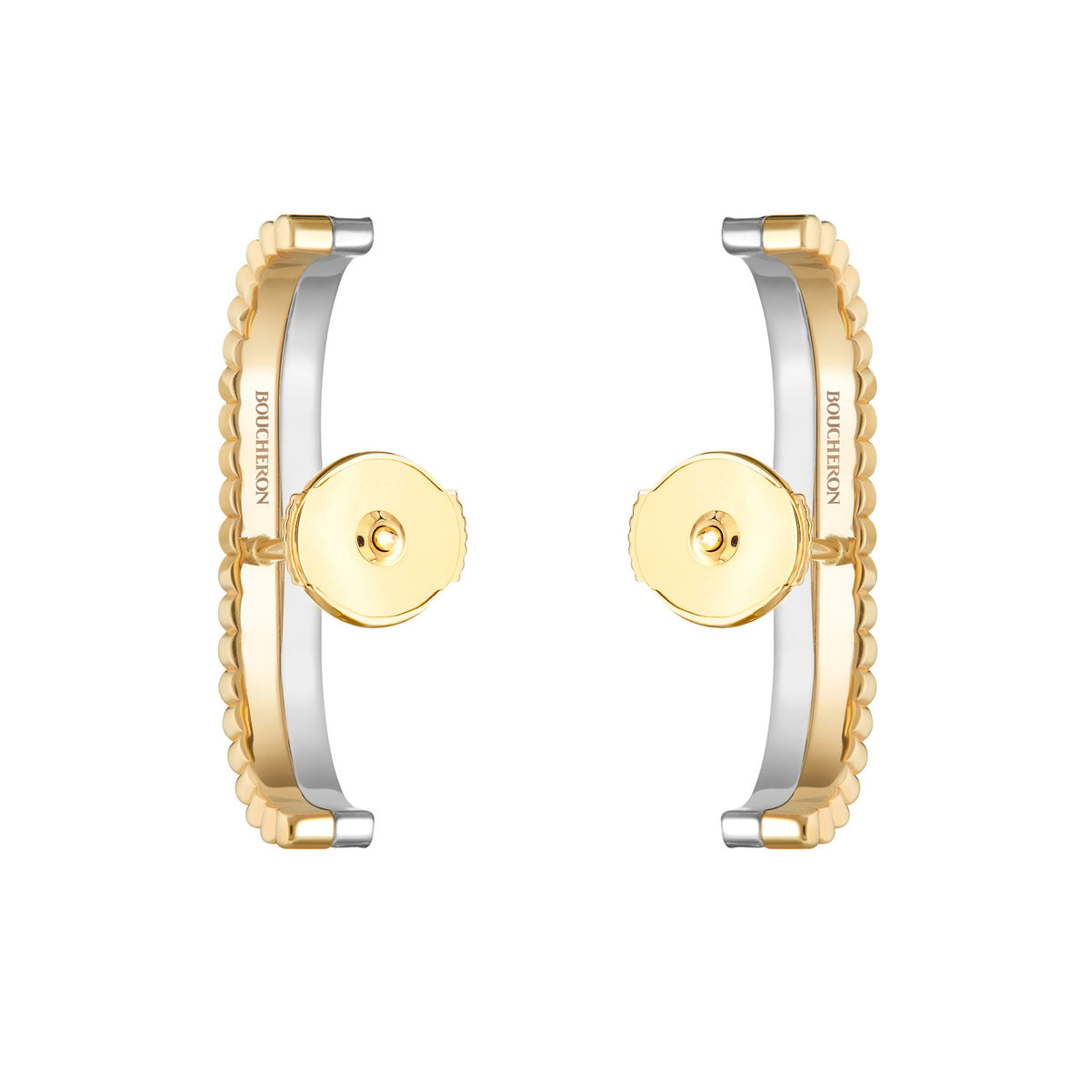 Stud Earrings Quatre Radiant Edition YG WG Diamonds