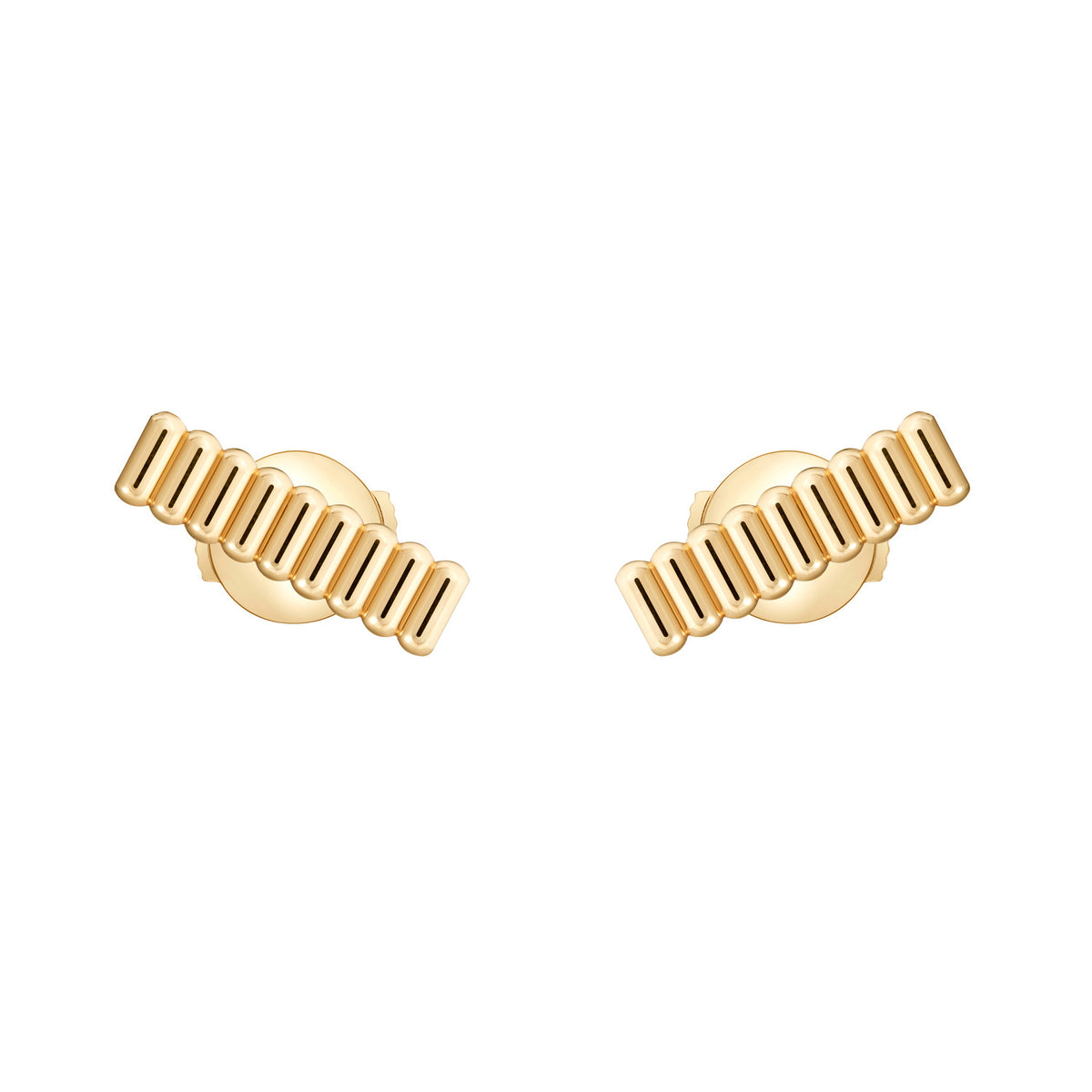 Stud Earrings Quatre Grosgrain YG