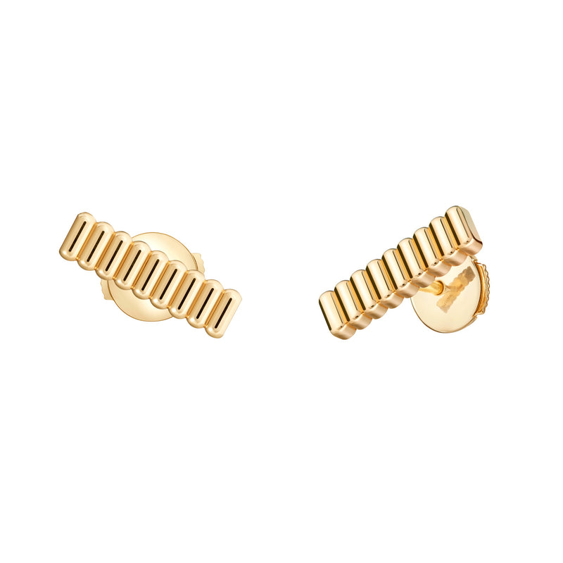 Stud Earrings Quatre Grosgrain YG