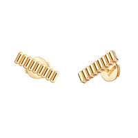 Stud Earrings Quatre Grosgrain YG