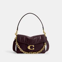 Quilted Glazed Leather Tabby Shoulder Bag with Chain