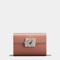 RV Bouquet Strass Buckle Mini Clutch Bag in Satin