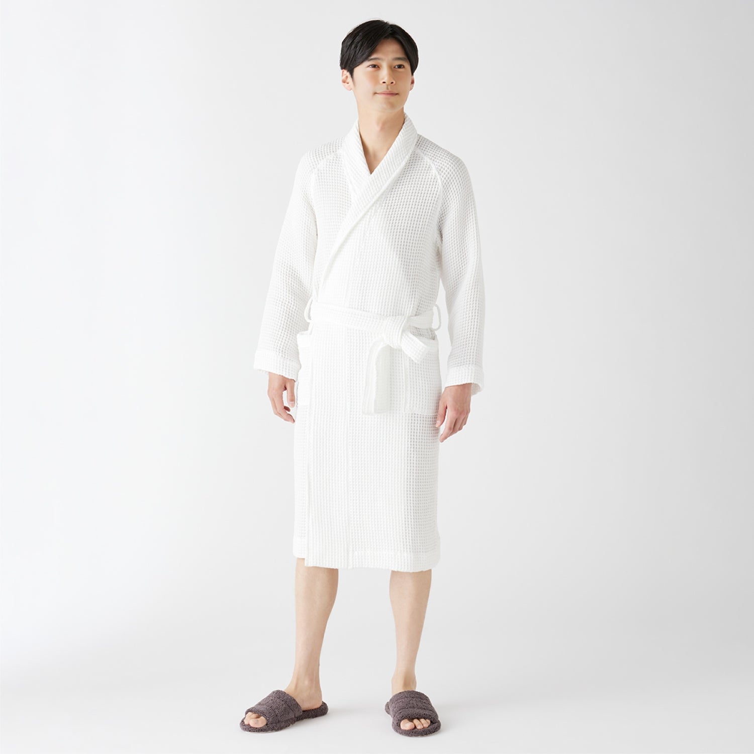 Waffles Shallow Collar Bathrobe