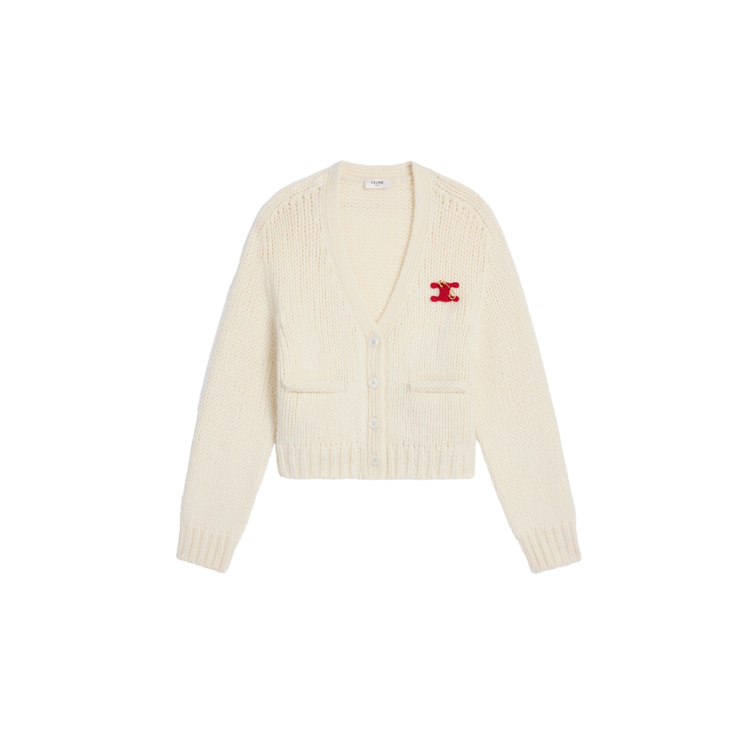 Cardigan in Off White Cashmere and Silk