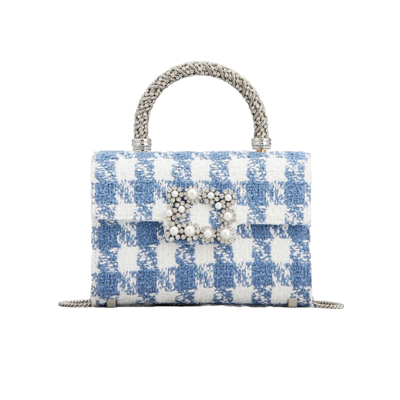 Jewel Efflorescence Mini Clutch Bag in Vichy