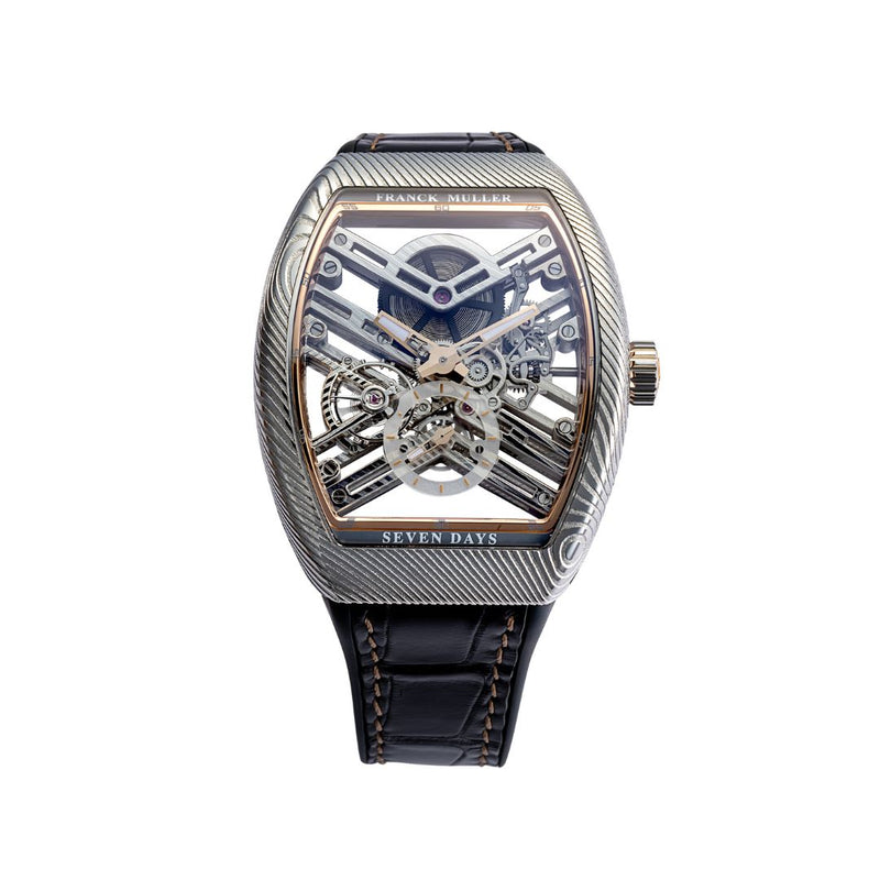 Franck Muller Vanguard Damascus Steel Sincere Platinum Jubilee Edition