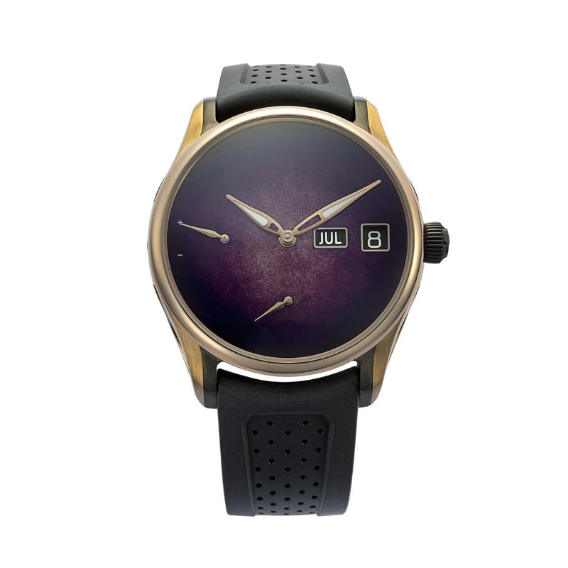 H. Moser & Cie. Pioneer Perpetual Calendar Concept MD Purple Enamel Sincere Platinum Jubilee Edition