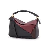 Small Puzzle Square in Black/Burgundy