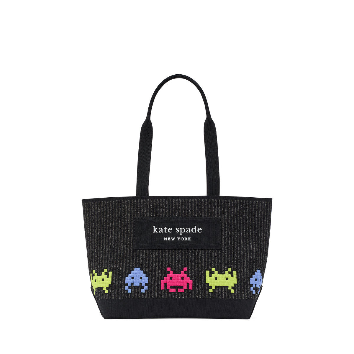 SPACE INVADERS X KATE SPADE NEW YORK KNIT JACQUARD TOTE