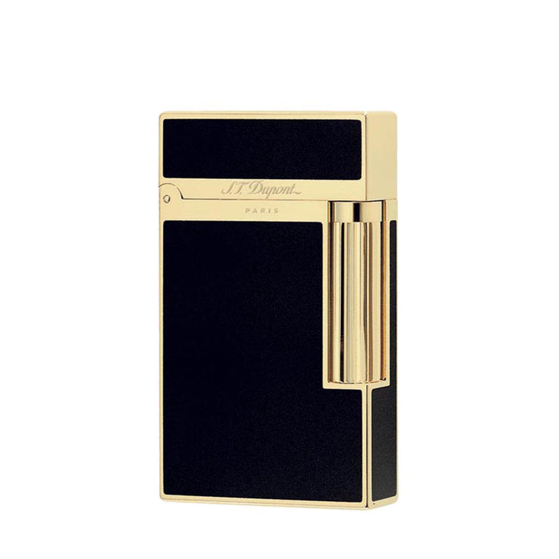 St Dupont Lighter 16884 Ligne2 Black Lacq / Gold