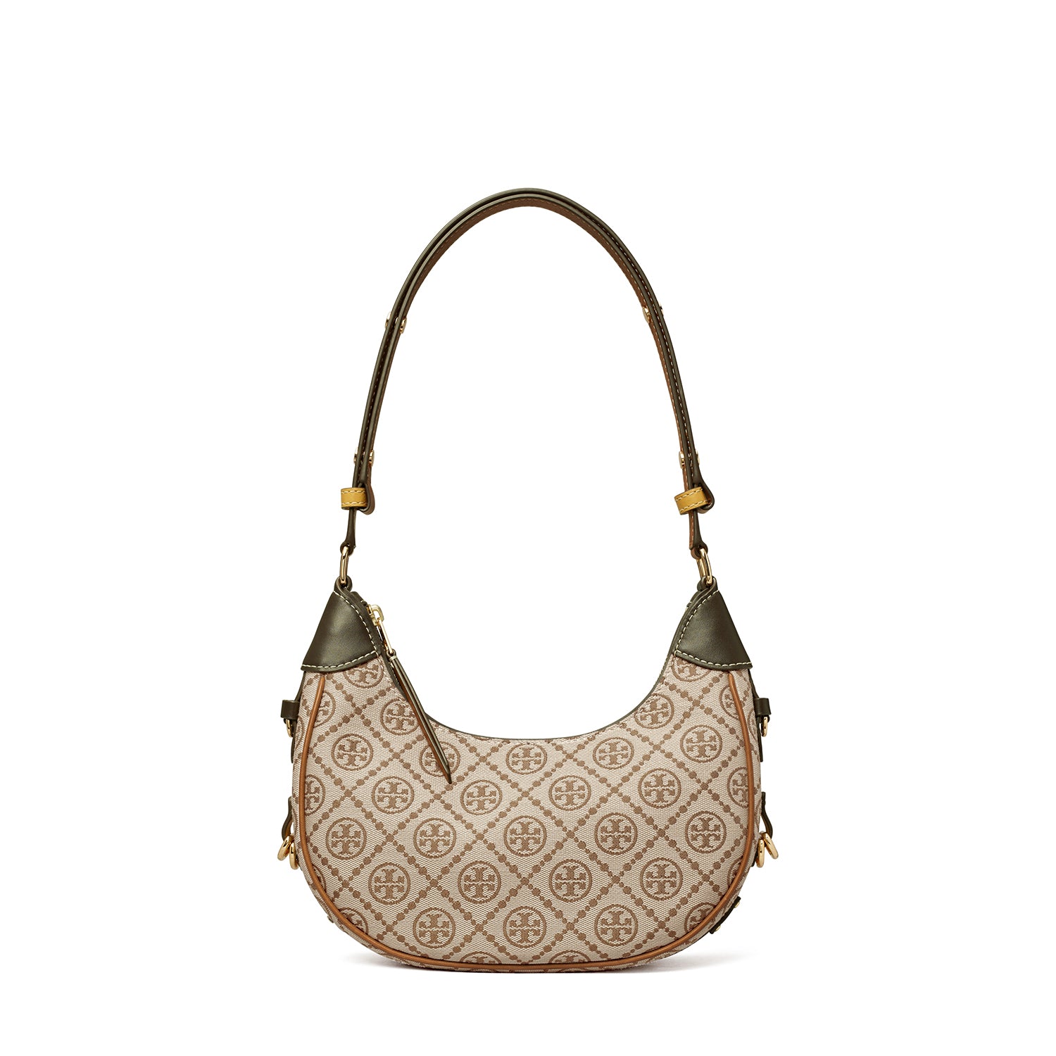 T Monogram Utility Crescent Bag