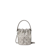 T Monogram Embellished Mini Bucket Bag