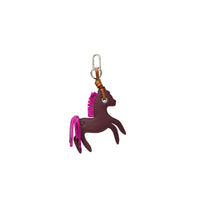 Flat Leather Horse Key Fob