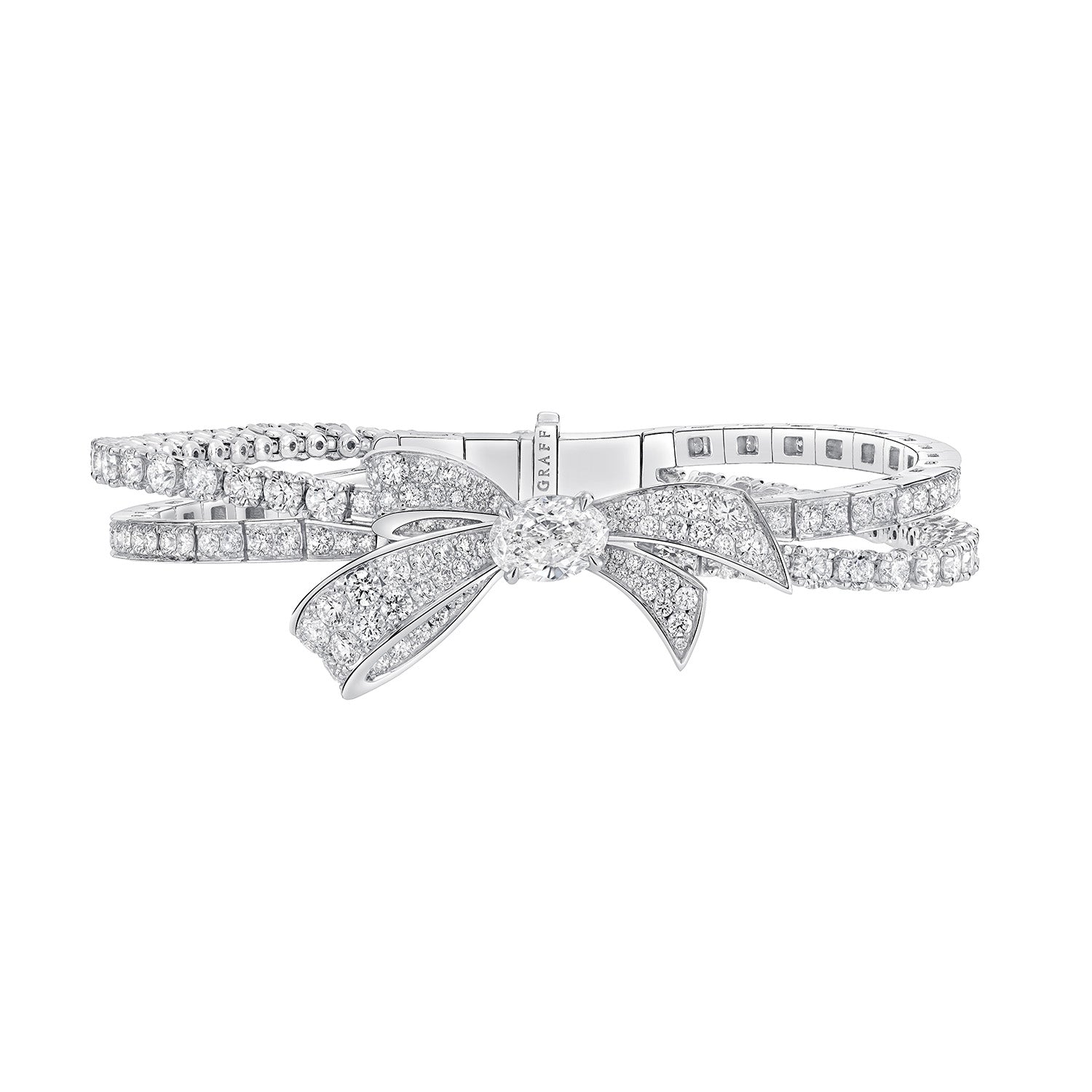 Tilda's Bow Collection Oval and Round Diamond Bracelet