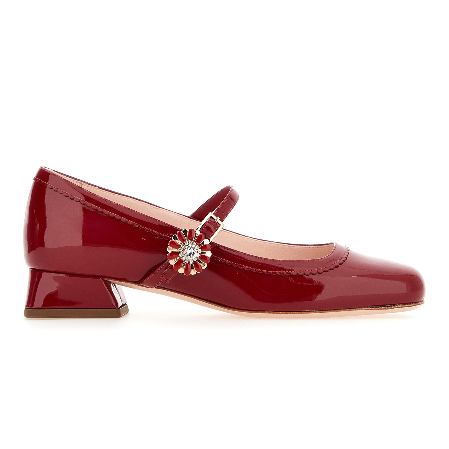 Tres Vivier Flower Mary Jane Pumps