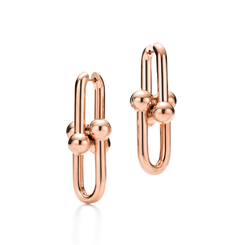 Tiffany HardWear link earrings in 18k rose gold