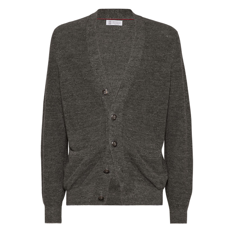 Linen and Cotton English Rib Cardigan