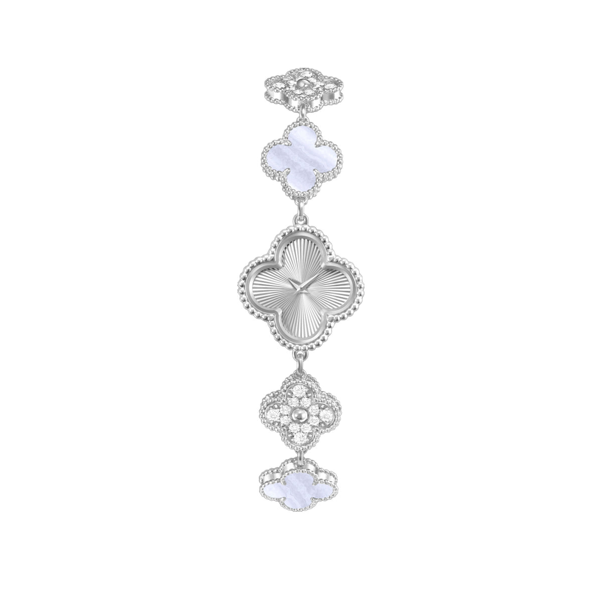 Sweet Alhambra Watch Guilloché White Gold