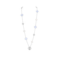 Magic Alhambra Transformable Long Necklace White Gold