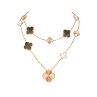 Magic Alhambra Transformable Long Necklace Rose Gold