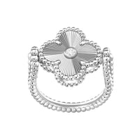 Vintage Alhambra Reversible Ring White Gold