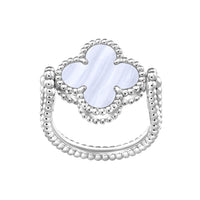 Vintage Alhambra Reversible Ring White Gold