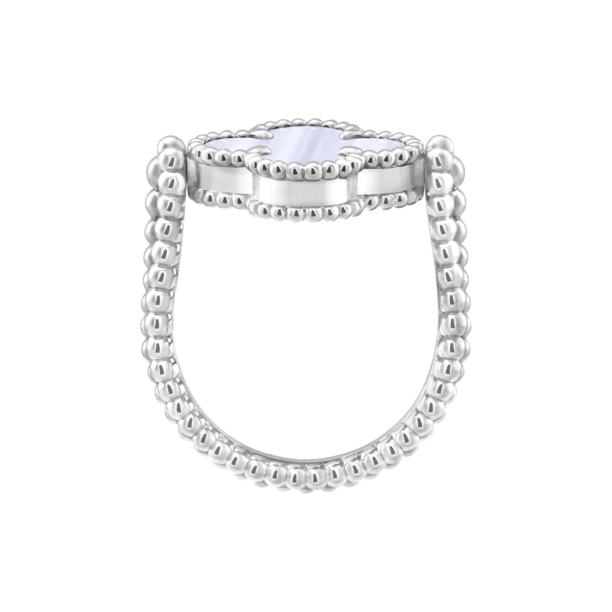 Vintage Alhambra Reversible Ring White Gold