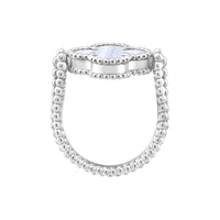 Vintage Alhambra Reversible Ring White Gold