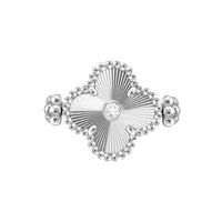 Vintage Alhambra Reversible Ring White Gold