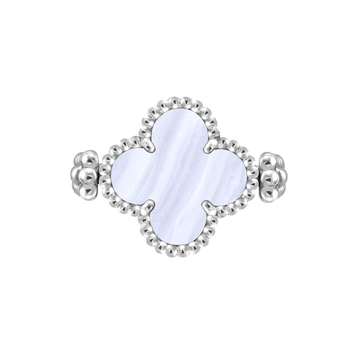 Vintage Alhambra Reversible Ring White Gold