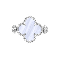 Vintage Alhambra Reversible Ring White Gold