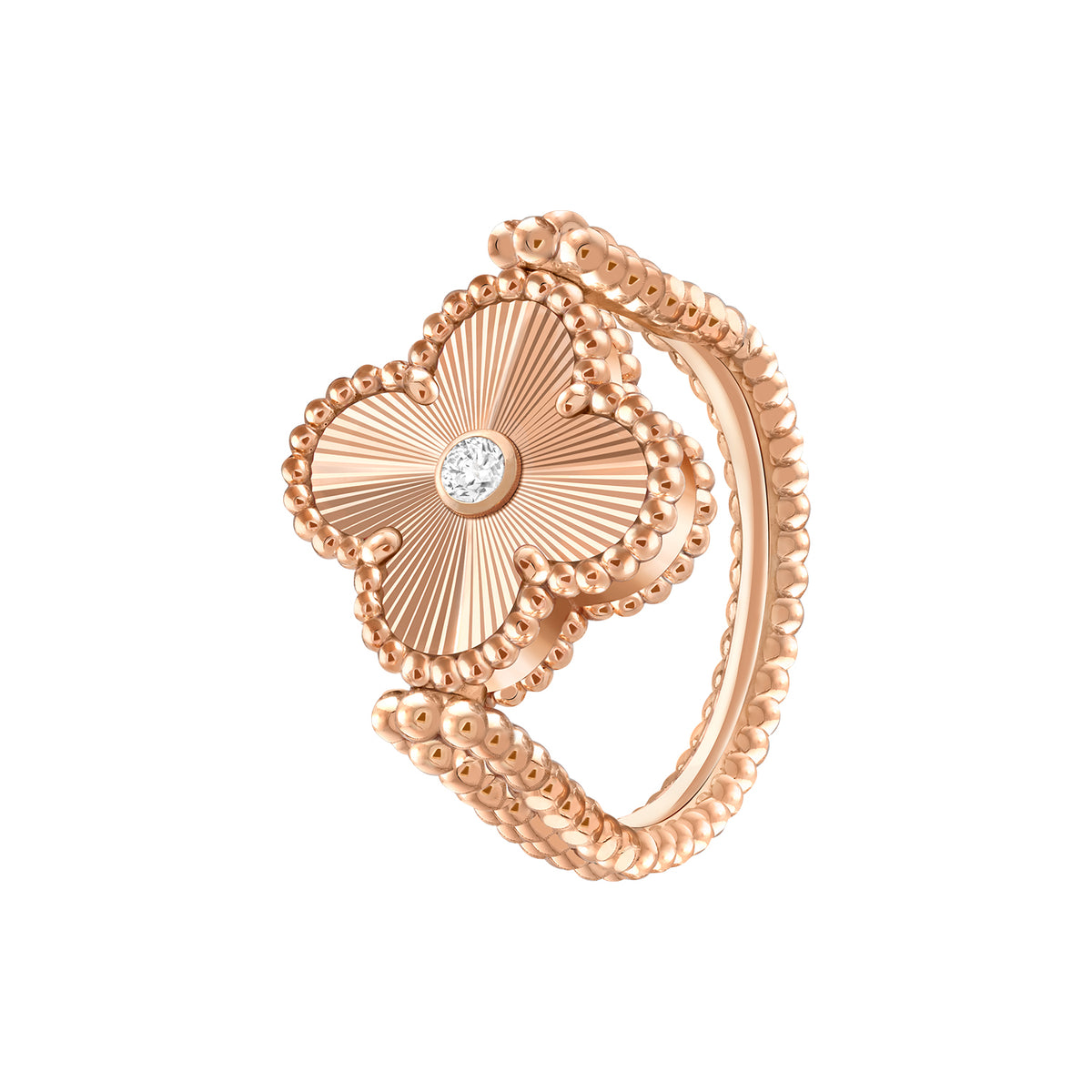 Vintage Alhambra Reversible Ring Rose Gold