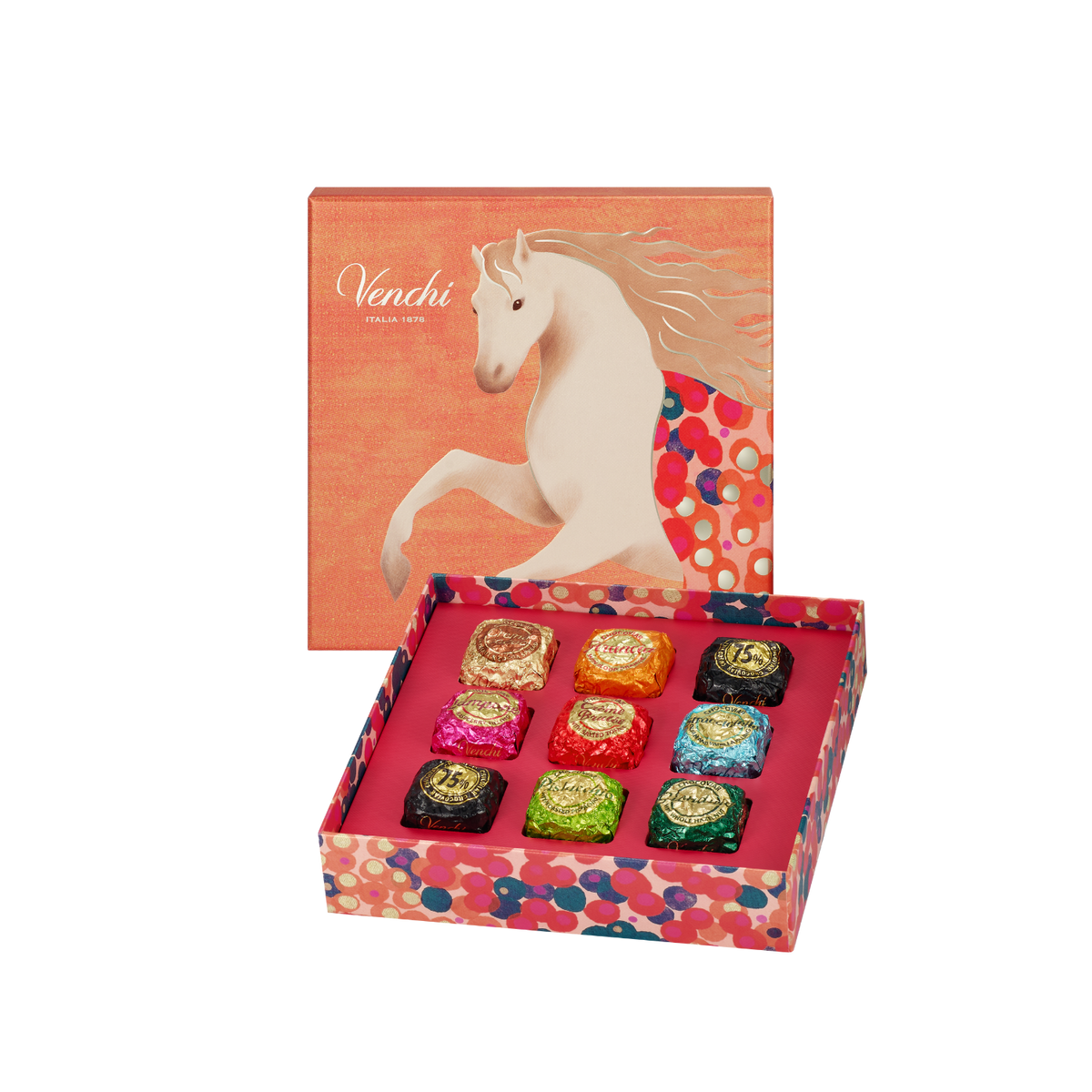 Venchi Gallop Delight Collection Chocoviar Square Gift Box