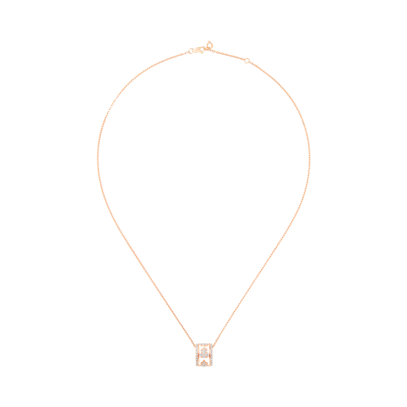 Wulu Eternity Large Necklace in 18K Rose Gold Set with Diamonds